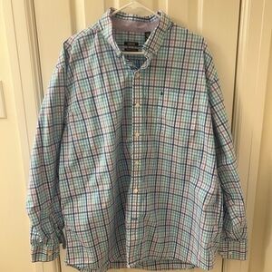 IZOD Men's Multicolor Plaid Button Down Shirt